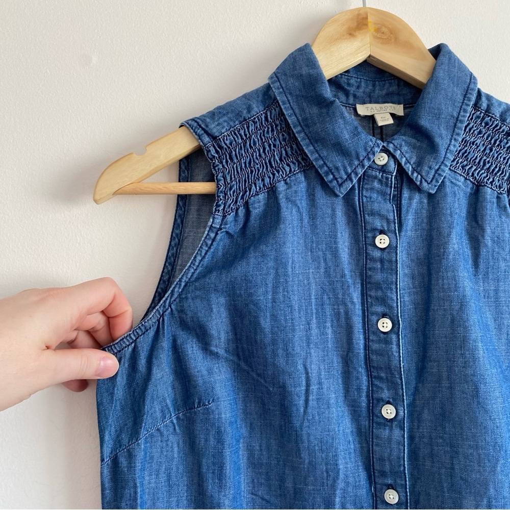 Talbots Lightweight Buttoned Lyocell “Denim” Dress